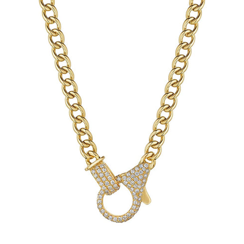 Pave Cuban Diamond Necklace - 1